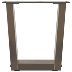 vidaXL Coffee Table Legs V-Shape 2 pcs Natural Steel 40x(30-31.3) cm Steel 5