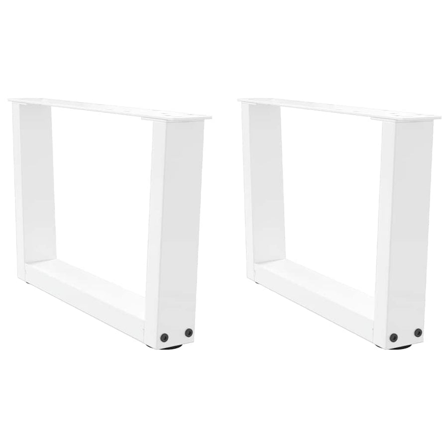vidaXL Coffee Table Legs V-Shape 2 pcs White 50x(30-31,3) cm Steel 1