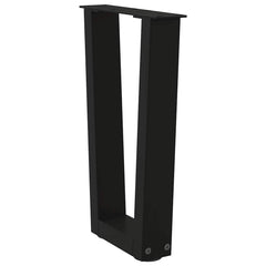 vidaXL Coffee Table Legs V-Shape 2 pcs Black 28x(42-43.3) cm Steel 4