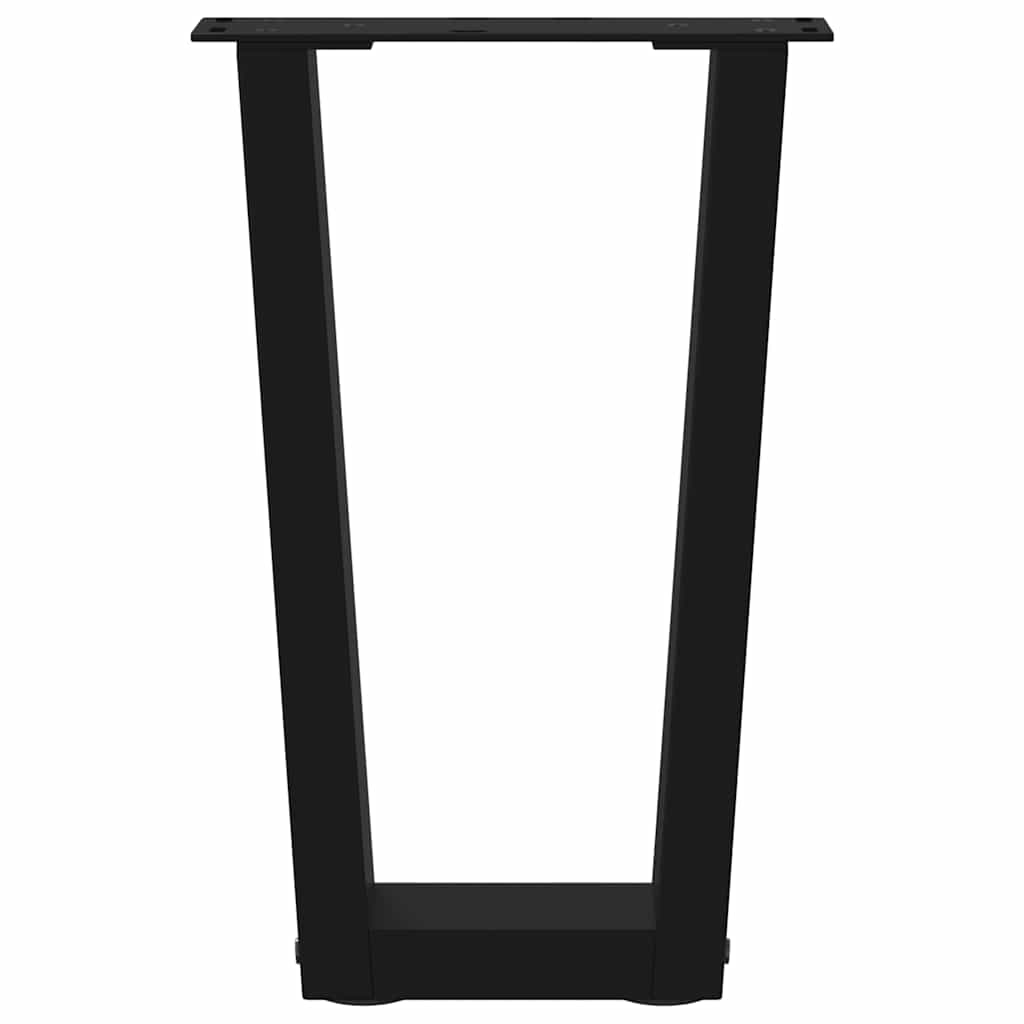 vidaXL Coffee Table Legs V-Shape 2 pcs Black 28x(42-43.3) cm Steel 5