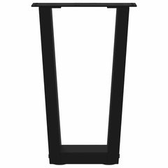 vidaXL Coffee Table Legs V-Shape 2 pcs Black 28x(42-43.3) cm Steel 5