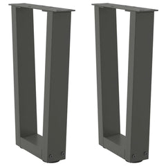 vidaXL Coffee Table Legs V-Shape 2 pcs Anthracite 28x(42-43.3) cm Steel 1