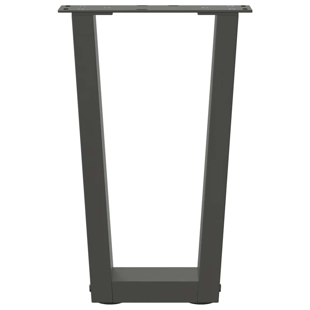 vidaXL Coffee Table Legs V-Shape 2 pcs Anthracite 28x(42-43.3) cm Steel 5