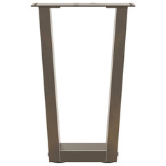 vidaXL Coffee Table Legs V-Shape 2 pcs Natural Steel 28x(42-43.3) cm Steel 5