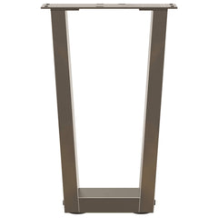 vidaXL Coffee Table Legs V-Shape 2 pcs Natural Steel 38x(42-43.3) cm Steel 5