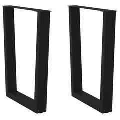 vidaXL Dining Table Legs V-Shape 2 pcs Black 60x(72-73.3) cm Steel 1