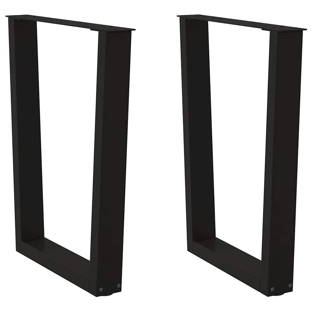vidaXL Dining Table Legs V-Shape 2 pcs Black 70x(72-73.3) cm Steel 1