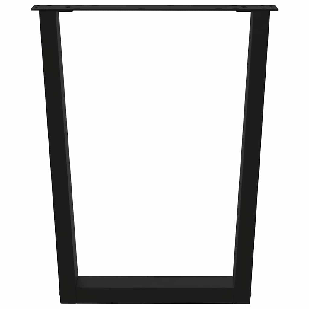 vidaXL Dining Table Legs V-Shape 2 pcs Black 70x(72-73.3) cm Steel 3