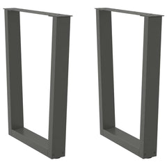 vidaXL Dining Table Legs V-Shape 2 pcs Anthracite 70x(72-73.3) cm Steel 1