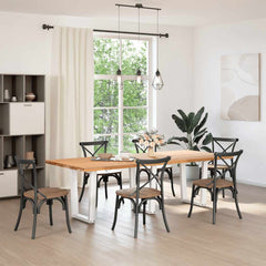 Dining Table Legs V-Shape Steel 3 pcs White 70 x (72-73.3) cm