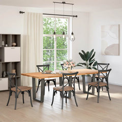 Dining Table Legs V-Shape Steel 3 pcs Anthracite 70 x (72-73.3) cm