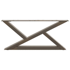 vidaXL Coffee Table Legs 2 pcs Natural Steel 70x(30-31.3) cm Steel 5