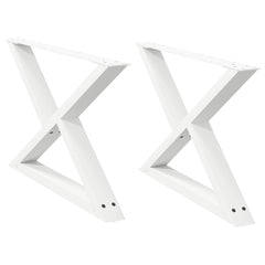 vidaXL Coffee Table Legs 2 pcs White 70x(42-43.3) cm Steel 2