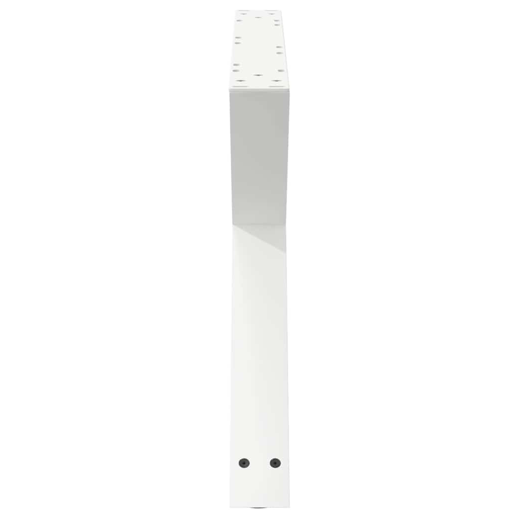 vidaXL Coffee Table Legs 2 pcs White 70x(42-43.3) cm Steel 6