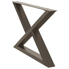 vidaXL Coffee Table Legs 2 pcs Natural Steel 70x(42-43.3) cm Steel 4