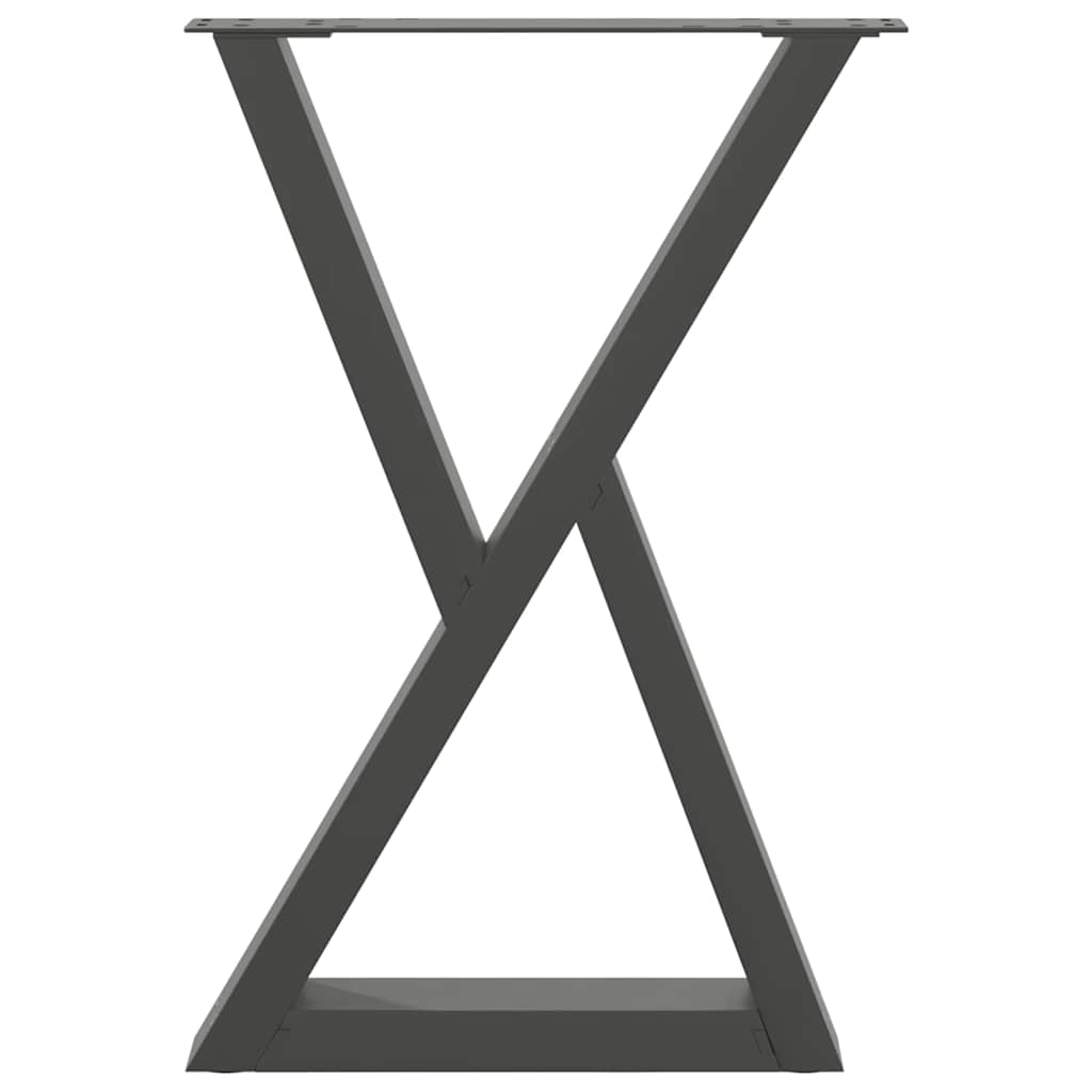 Coffee Table Legs 2 pcs 30x(30-31.3) Steel Anthracite 60 x (72-73.3) cm