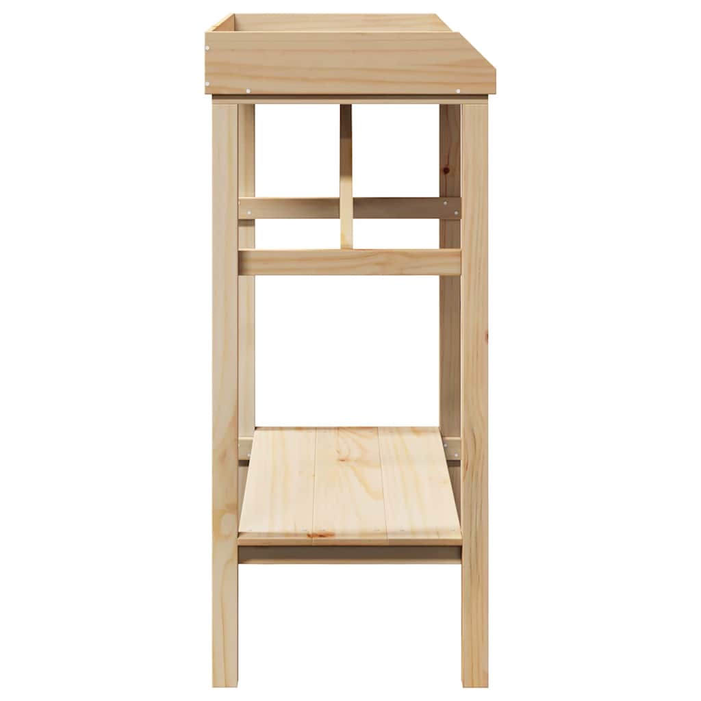 vidaXL Potting Table Natural 75 x 40 x 90 cm Solid pine wood 6