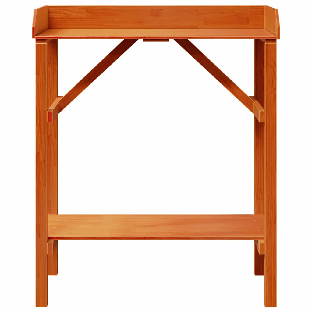 vidaXL Potting Table with Shelf Brown 75 x 40 x 90 cm Solid Pine Wood 5