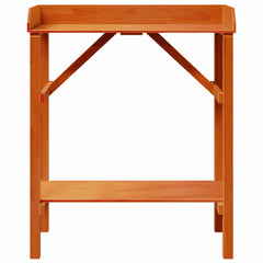 vidaXL Potting Table with Shelf Brown 75 x 40 x 90 cm Solid Pine Wood 5