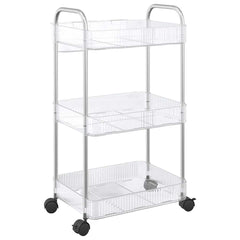 vidaXL Storage Trolley 3-Tier Transparent 37x28x68 cm Acrylic 5