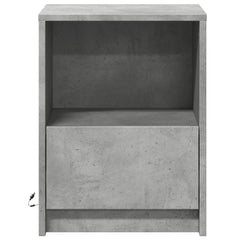 vidaXL Bedside Cabinets with LED Lights 2 pcs Concrete Grey Engineered Wood 6