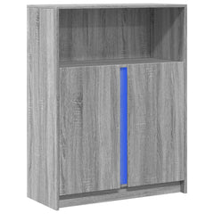 vidaXL Sideboard with LED Grey Sonoma 77x34x100 cm Engineered Wood 3