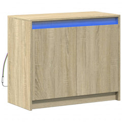 vidaXL Sideboard with LED Sonoma Oak 72x34x61 cm Engineered Wood 3