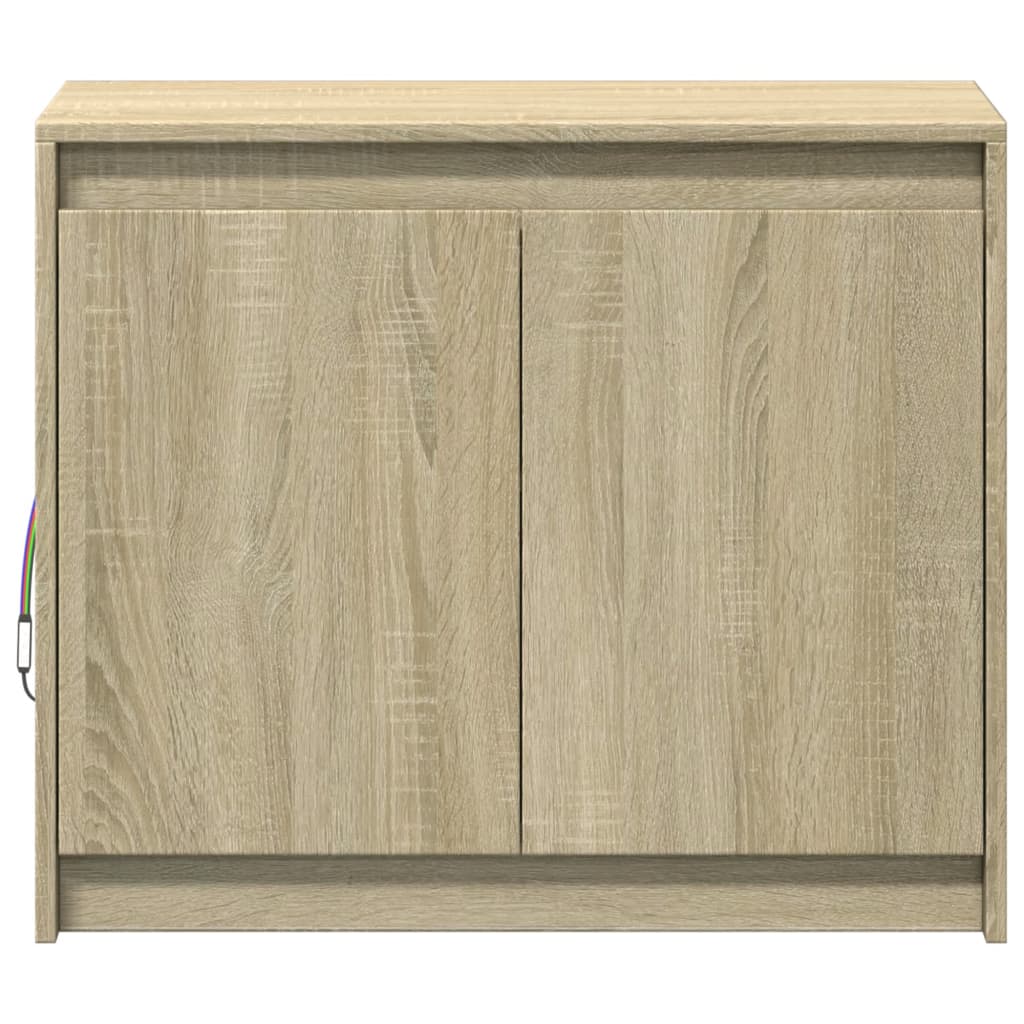 vidaXL Sideboard with LED Sonoma Oak 72x34x61 cm Engineered Wood 6