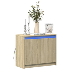 vidaXL Sideboard with LED Sonoma Oak 72x34x61 cm Engineered Wood 1