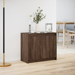 vidaXL Sideboard with LED Brown Oak 72x34x61 cm Engineered Wood 4
