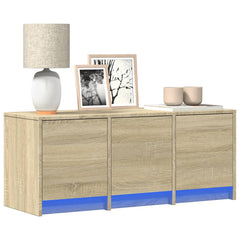 vidaXL TV Cabinet with LED Sonoma Oak 97x34x40 cm Engineered Wood 1