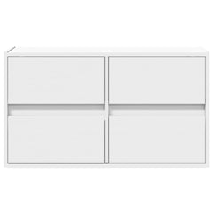 vidaXL TV Wall Cabinet with LED Lights White 80x31x45 cm 6