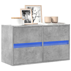 vidaXL TV Wall Cabinet with LED Lights 80x31x45 cm 1 Width 80 cm