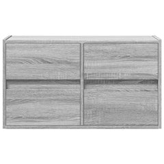 vidaXL TV Wall Cabinet with LED Lights Grey Sonoma 80x31x45 cm 6
