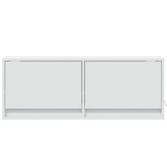 vidaXL TV Wall Cabinet with LED Lights White 100x31x35 cm 6