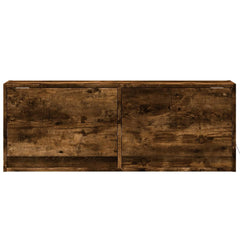 vidaXL TV Wall Cabinet with LED Lights Smoked Oak 100x31x35 cm 6