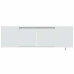 TV Wall Cabinet with LED Lights 135x31x39,5 cm White 135 cm