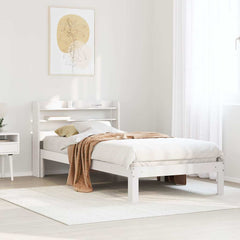 Bed Frame with Headboard without Mattress White 90 cm 200 cm