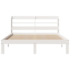 Bed Frame with Headboard without Mattress White 160 cm 200 cm