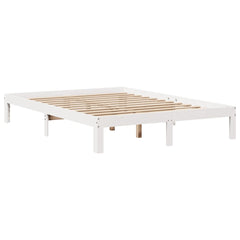 Bed Frame with Headboard without Mattress White 160 cm 200 cm