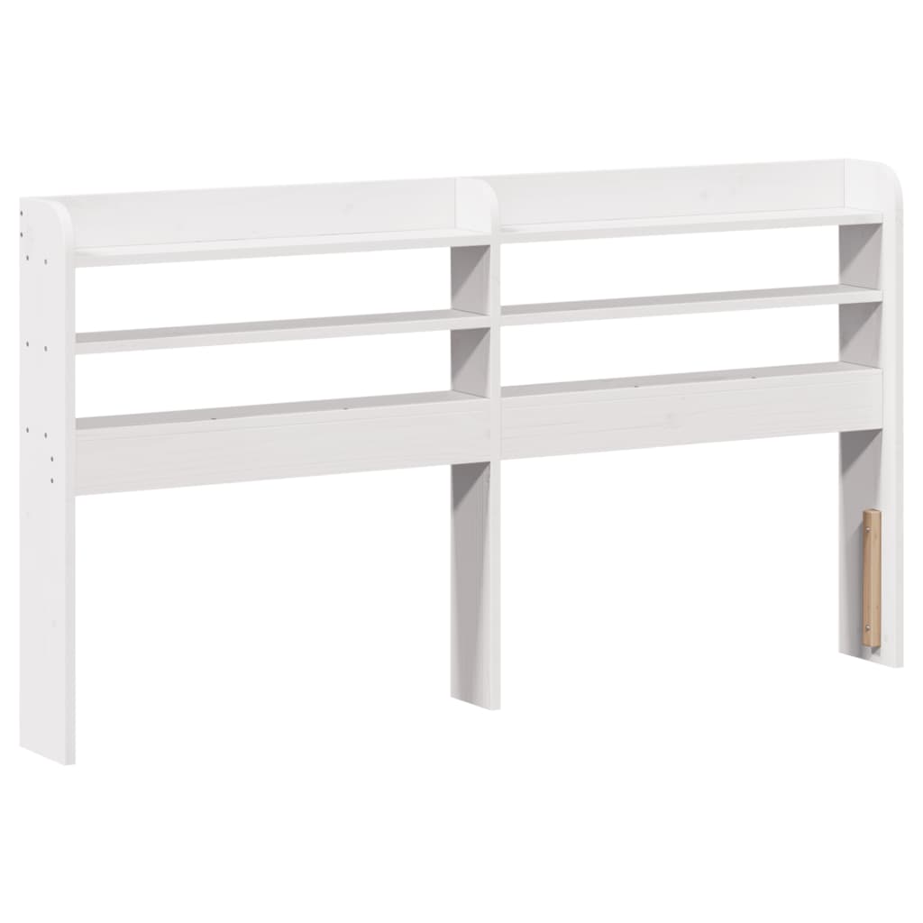 Bed Frame without Mattress Solid Wood Pine Length 200 cm White 140 cm