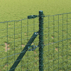 vidaXL Embedded Fence Post 26 pcs Green Powder-Coated Steel 3