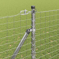 Ground Spike Fence Post 52 pcs Silver 100 cm Galvanised Steel 52x Spike Post 155 cm