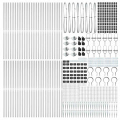 Ground Spike Fence Post 52 pcs Silver 100 cm Galvanised Steel 52x Spike Post 155 cm