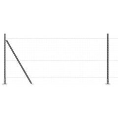 Fence Post with Concrete Base 52 pcs Grey 52x Concrete Post 90 cm