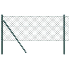 vidaXL Chainlink Fence Ground Fix 10 x 0.4 m PVC-Coated Steel Green 2