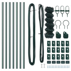 vidaXL Chainlink Fence Ground Fix 10 x 0.4 m PVC-Coated Steel Green 6