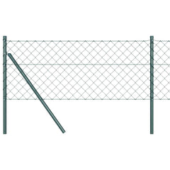 vidaXL Chainlink Fence Ground Fix 25 x 0.4 m PVC-Coated Steel Green 2