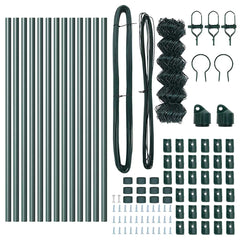 vidaXL Chainlink Fence Ground Fix 25 x 0.4 m PVC-Coated Steel Green 6