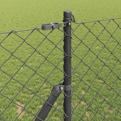 vidaXL Chainlink Fence Ground Fix 10 x 1 m PVC-Coated Steel Grey Mesh 4